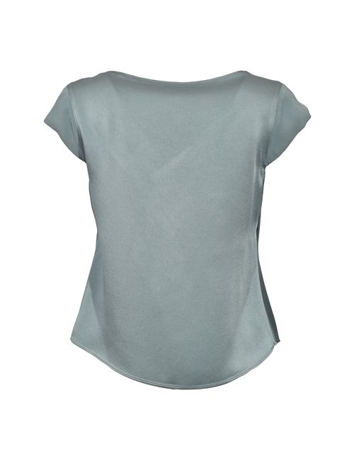 Blusa in raso di viscosa azzurro Herno | BL00009DR 127279123